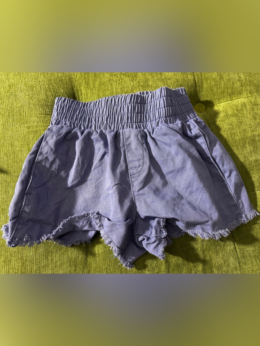 Vanilla Star Lavender High-Waist Smocked Shorts